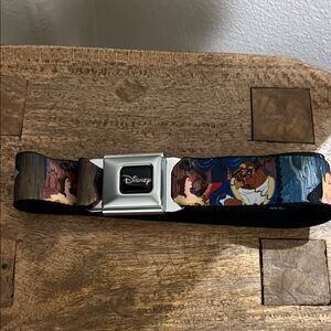 Disney Belt with Silver Buckle and Colorful Characters